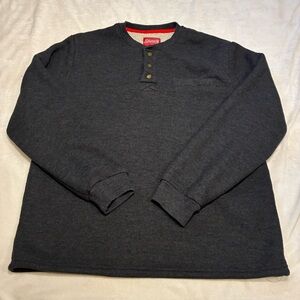 Coleman Charcoal Long Sleeve Henley Wool Large